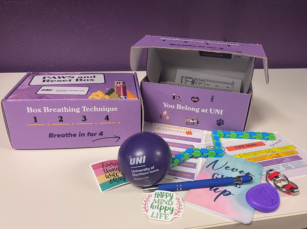 Paws and reset boxes with examples of what is inside 